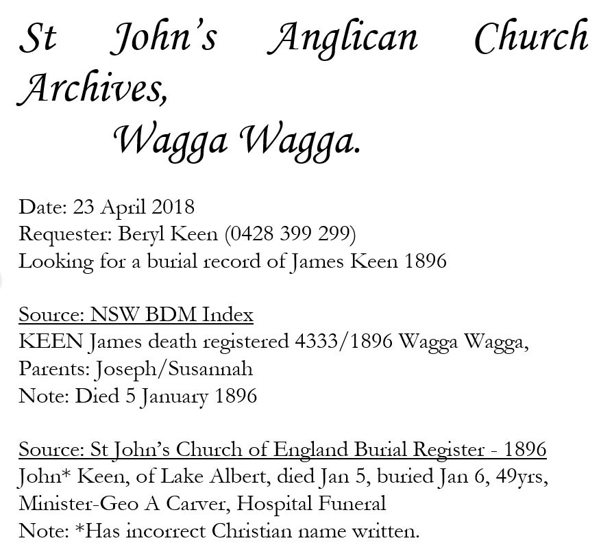 death registration and burial record