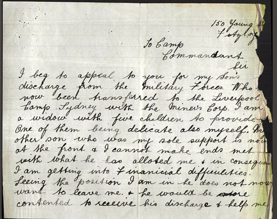 Margaret's letter, page 1