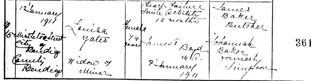 death certificate
