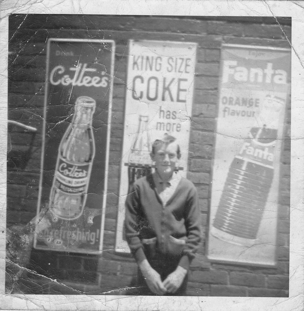 Barry by the Coke sign, about 1966