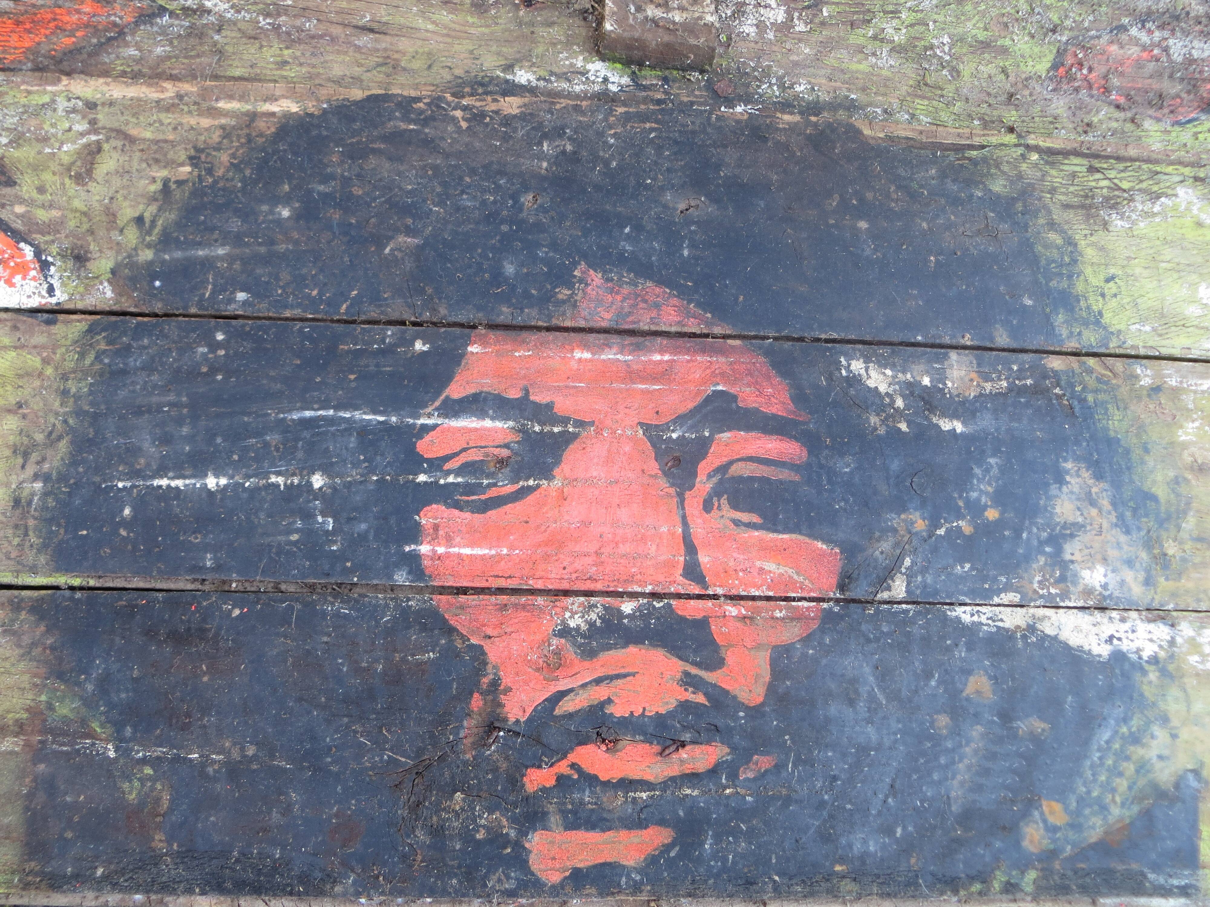 Jimi Hendrix mural on the cellar door